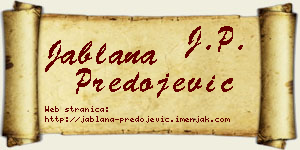 Jablana Predojević vizit kartica